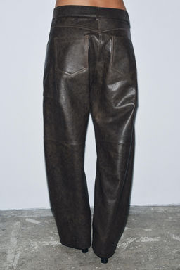 PANTAL?N PIEL ZW COLLECTION LIMITED EDITION / Marr?n