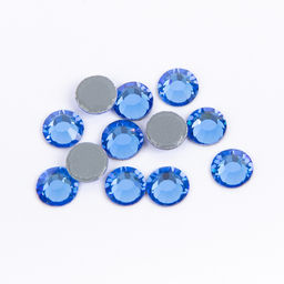 Страз клеевой Zlatka ZRTG-3012 SS30 цветные 6.5 мм стекло 5 x 12 шт в пакете с картонным еврослотом №05 синий (Sapphire)