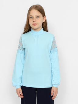 CRB wear/CWJG 63596-43 Водолазка для девочки,голубой/Ex.Cherubino