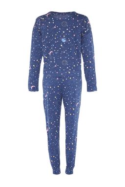 Trendyolmilla Lacivert %100 Pamuklu Galaksi Desenli Orme Pijama Tak?m? THMAW21PT0794  фото 12