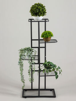 Подставка для цветов Greengo, 5 полок, 44×22×95 см, напольная, металл, тёмно-серая