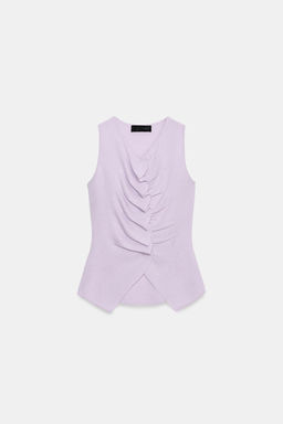 TOP PUNTO FRUNCES / Lila claro