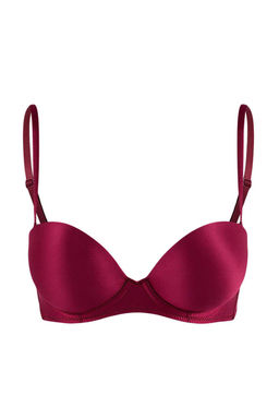 Koyu Visne Ip Ask?l? Ekstra Dolgulu/Push-Up Balconette Orme Sutyen THMAW21SU0058