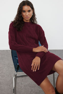 TRENDYOLMILLA Vizon Mini Triko Bisiklet Yaka Elbise TWOAW22EL0027  фото 30