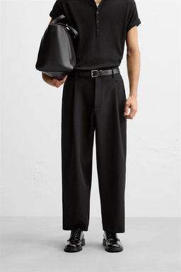 RELAXED FIT PLEATED TROUSERS - Zara фото 2