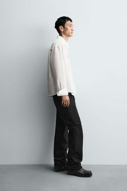 IRREGULAR STRIPE FLOWING SHIRT - Zara фото 4
