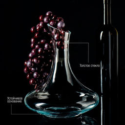 Декантер Magistro, 1.8 л, 20×25 см, стекло, прозрачный