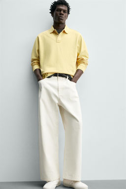 POLO PIQU? REGULAR FIT LAVADO / Amarillo - Zara фото 6