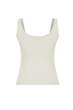 Tas Fitted/Vucuda Oturan Havuz Yaka Fitilli Esnek Orme Atlet TWOSS22AL0042