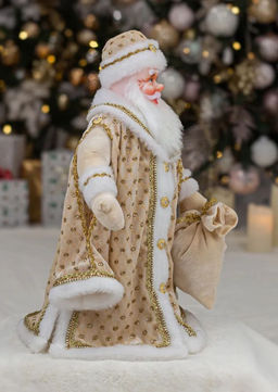 Дед Мороз Царский -2 50см индивид.уп. ЗОЛОТОЙ - Коломеев фото 2