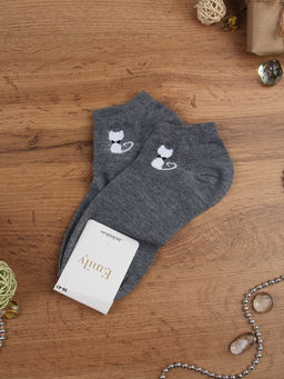 Носки р. 35-40 Кошка короткие / L802 /уп 10/500/1200/ ОДНА ПАРА/ МАРКА