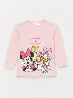 Bisiklet Yaka Minnie Mouse Bask?l? K?z Bebek Pijama Tak?m? - Waikiki фото 2