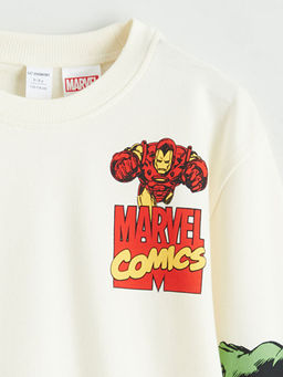 Marvel Comics Bask?l? Erkek ?ocuk Sweatshirt