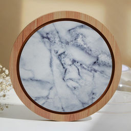 Блюдо с крышкой Дорого внимание Белый мрамор, 15 см, пластик  фото 4