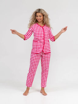 Костюм женский, цвет белый розовый