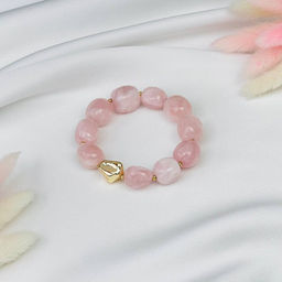 Браслет из Розового кварца со вставкой 16 см