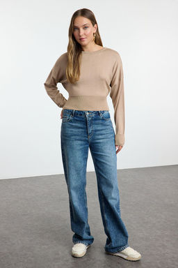TRENDYOLMILLA Ekru Basic Premium Kalite Triko Kazak TWOAW25KZ00186