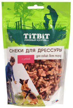 Титбит Снеки для дрессуры собак всех пород с уткой 100 г 4690538025703