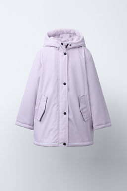 RUBBERISED WATER-RESISTANT JACKET WITH FAUX FUR