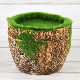 Кашпо со мхом декоративное 11,5х8,5 см / 16026 /уп 100/ - Галеонтрейд фото 2