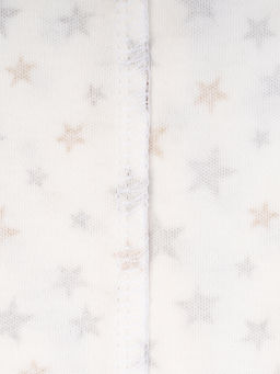 Ползункиштанишки короткие молочные принт бежевые звезды