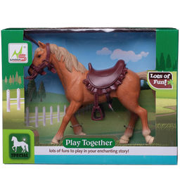 Лошадка, цвет бежевый. - Junfa toys фото 3