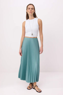 TRENDYOLMILLA Siyah Piliseli Maxi Esnek Orme Etek TWOSS24ET00041  фото 82