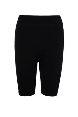 TRENDYOLMILLA Siyah Seamless/Dikissiz Fitilli Biker/Bisikletci/K?sa Orme Spor Tayt TWOSS21TA0013  фото 3