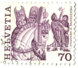 Марка Процессии Святой недели в Мендрисио Швейцария