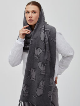 В составе шерсть. Большой теплый двусторонний палантин - Tantino фото 2