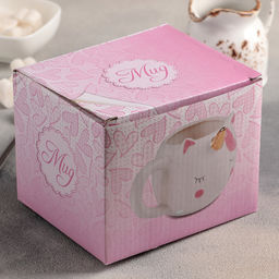 Кружка Единорог, 550 мл, доломит, белая