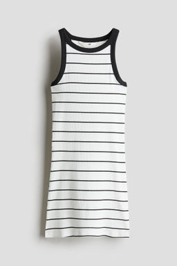 Vestido de algod?n acanalado