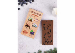 Шоколад молочный с сушеной черникой Карелия (плитка)