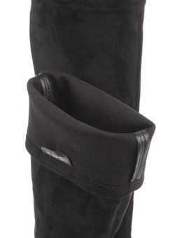 02-H26B-47B BLACK Сапоги демисезонные женские (велюр)