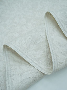 Полульняной жаккард Перепев цв.св.бежево-серый, ш.1.6м, лен-50%, хлопок-50%, 210гр/м.кв - Купава фото 6