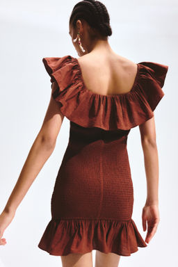 Flounced off-the-shoulder dress - H&m фото 4