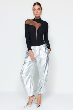 Trendyolmilla Siyah Transparan Detayl? Orme Tul Body TPRAW24BD00011 фото 3