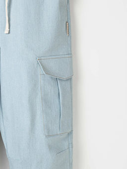 Джинсы карго "Серо-голубой" 7+