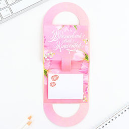 Цена за 2 шт. Подарочный набор, блок бумаги 10 л и ручка-помада 8 марта - Artfox фото 2