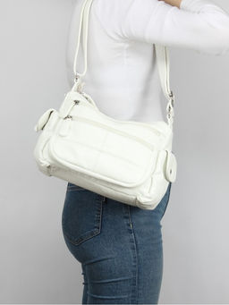 Сумка женская искусственная кожа Guecca-115, 2отд, плечевой ремень, белый SALE 264037 - Adelia фото 9