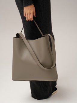 Кожаная сумка шоппер Olga DBR 30948 серо-коричневый фото 7