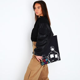 Сумка шопер Корея, 35х0.5х40 см, отд без молнии, без подклада, чёрная - Nazamok фото 3