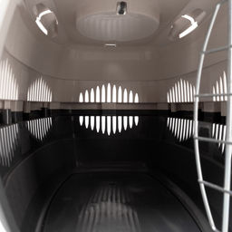 Переноска для животных до 12 кг Пижон 49х33х32см, металлическая дверь, бежево-серая  фото 7