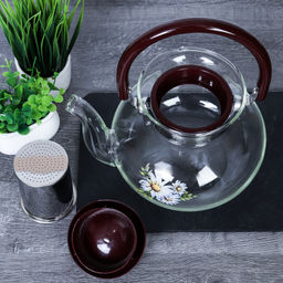 Чайник 1300 мл жаропрочное стекло / 9908E3-2(1300) /уп 24 / - Галеонтрейд фото 3