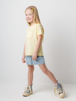 КР 302078/банановый мусс фуфайка (футболка) для дев