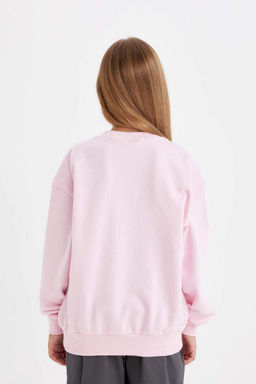 Толстовка свободного кроя с круглым вырезом для девочек Губка Боб - Defacto фото 7