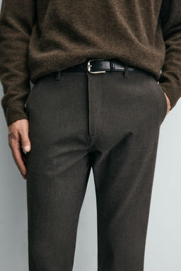PANTAL?N CHINO ESTRUCTURA CONFORT / Marr?n vigor? - Zara фото 6