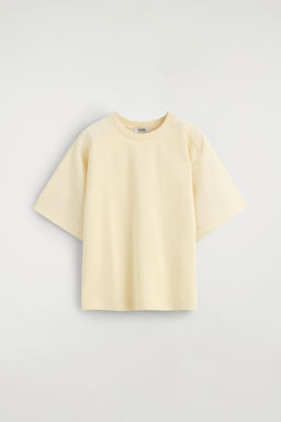 CAMISETA DE ALGOD?N CON PANELES DE POPELINA