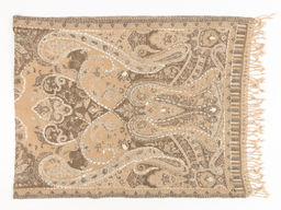 Палантин с вышивкой (шерсть вареная) № Тк906/186 - Ганг фото 3