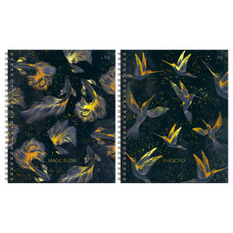 Тетрадь 120л. тв. обложка, на спирали "Magic flow" (ТТ5гр120_лг_тф 67200, BG) глянцевая ламинация, тиснение фольгой
